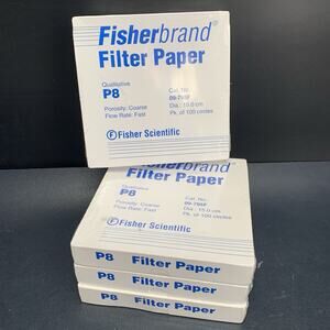 Fisherbrand Filter Paper P8, 09-795F, Coarse Fast Flow Rate 15 cm Dia, 4 Box Lot